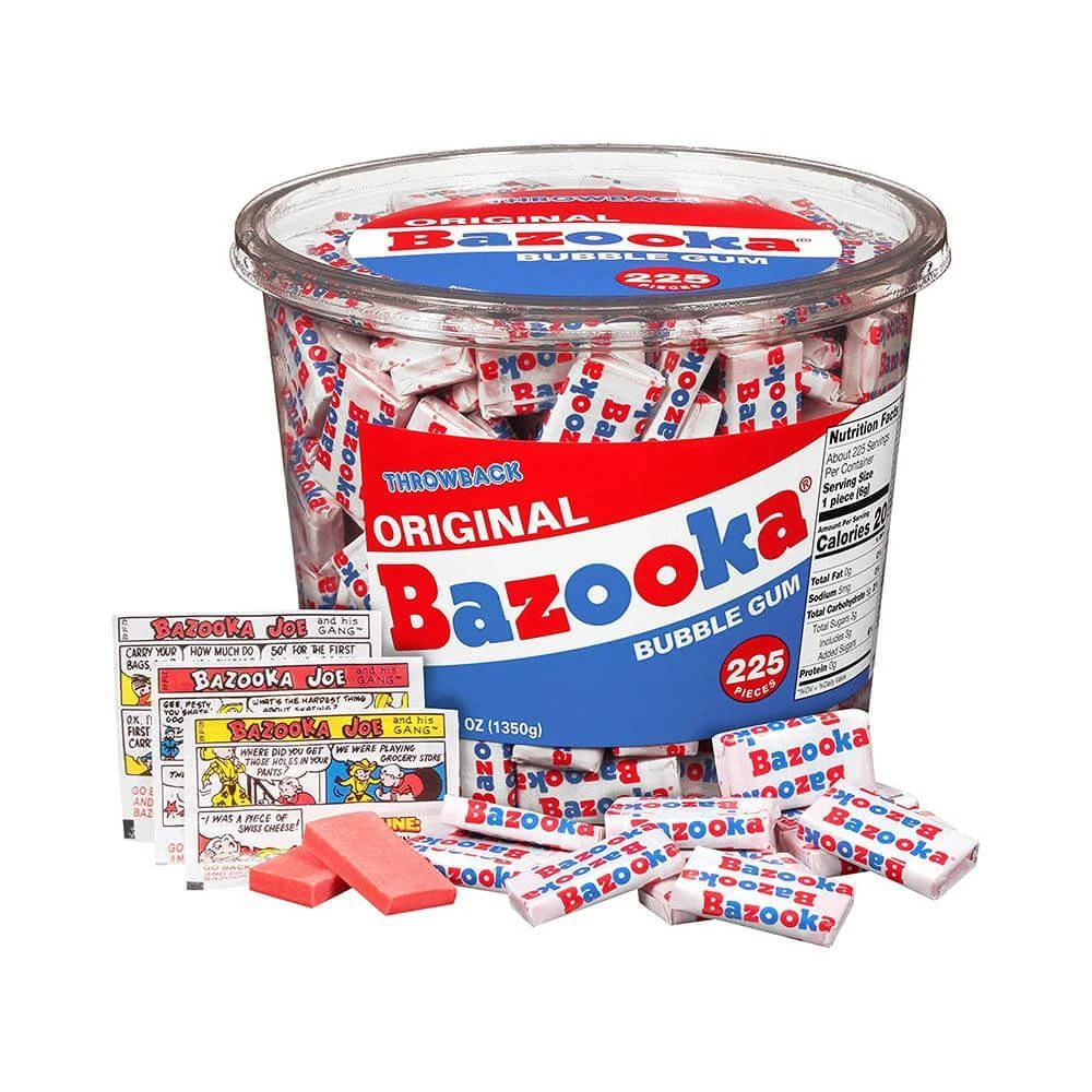 Bazooka Bubble Gum - Original: 225-Piece Tub 4 Bazooka Bubble Gum - Original: 225-Piece Tub - Image 2