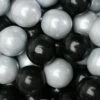 Gumballs Color Combo - Silver And Black: 4LB Box -Snickers Sales Store gumballs color combo silver and black 4lb box candy warehouse 1