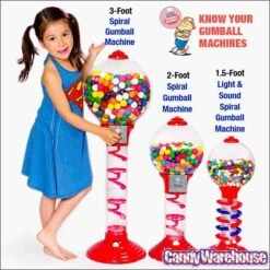 Light And Sound Spiral Gumball Machine Bank With Gumballs -Snickers Sales Store light and sound spiral gumball machine bank with gumballs candy warehouse 3