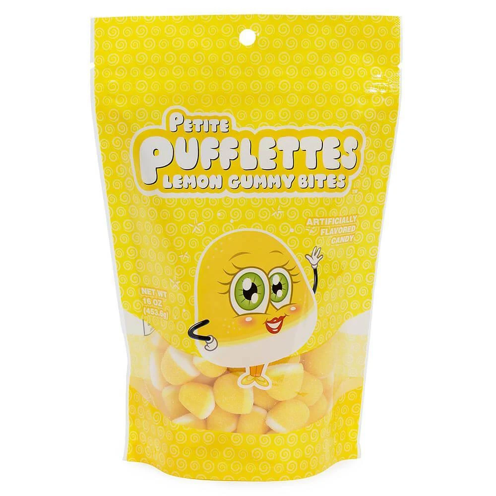 Petite Pufflettes Gummy Bites - Lemon: 16-Ounce Bag 3 Petite Pufflettes Gummy Bites - Lemon: 16-Ounce Bag