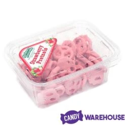 Pink Yogurt Covered Mini Pretzels: 9-Ounce Tub -Snickers Sales Store pink yogurt covered mini pretzels 9 ounce tub candy warehouse 3