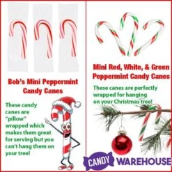 Red, White, And Green Peppermint Mini Candy Canes: 200-Piece Tub -Snickers Sales Store red white and green peppermint mini candy canes 200 piece tub candy warehouse 2 042888b3 a6a7 4fa2 be07 559d433cdeed