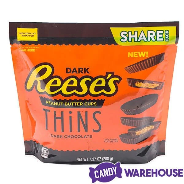 Reese's Thins Dark Chocolate Peanut Butter Cups Candy: 7.37-Ounce Bag 6 Reese's Thins Dark Chocolate Peanut Butter Cups Candy: 7.37-Ounce Bag - Image 4