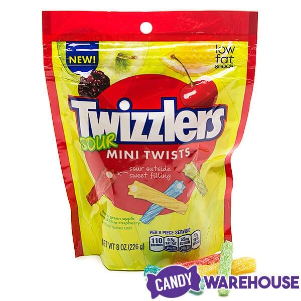 Twizzlers Sour Mini Twists Licorice Candy: 8-Ounce Bag 6 Twizzlers Sour Mini Twists Licorice Candy: 8-Ounce Bag - Image 4